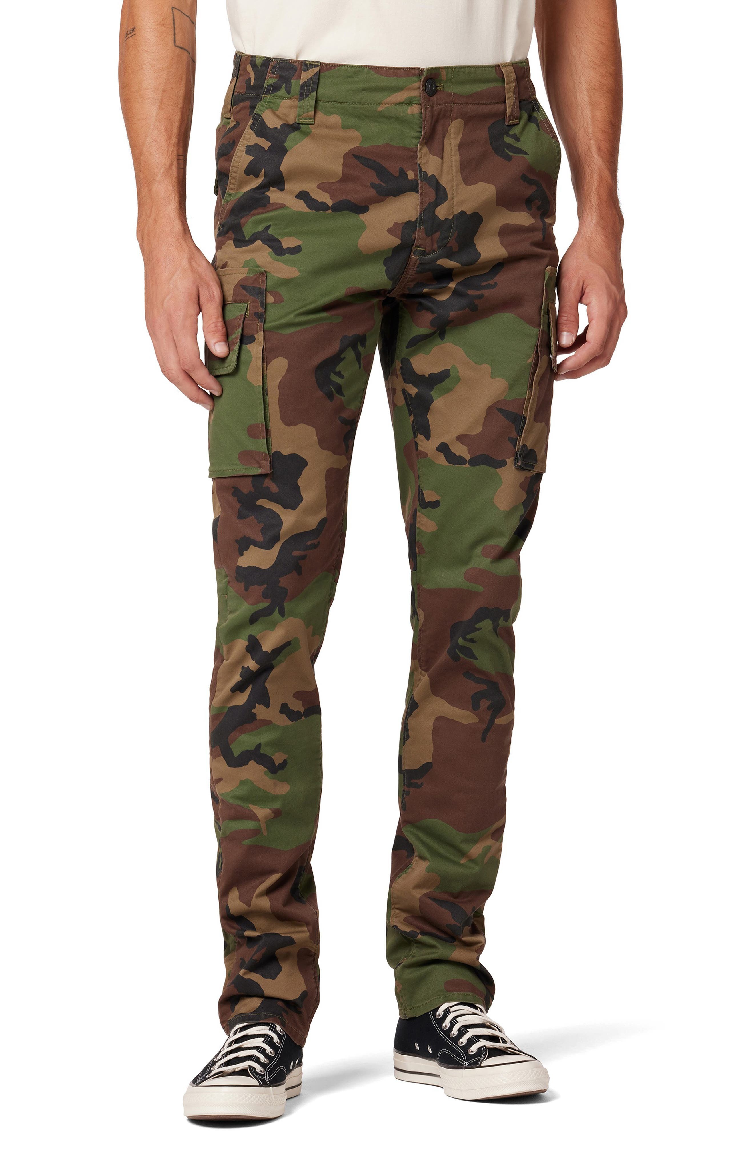Hudson Jeans Stacked Camo Slim Military Cargo Pants In Army Fatigue At ...