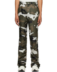 Kanghyuk Green Airbag Camouflage Flare Trousers