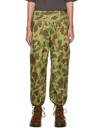 Beams Plus Khaki Camouflage Utility Trousers