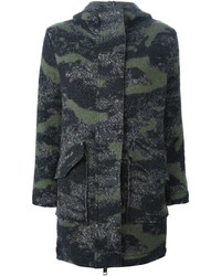 Diesel Camouflage Hooded Coat