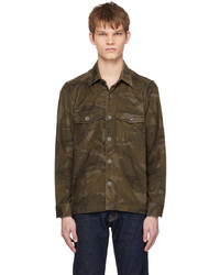 Olive Camouflage Corduroy Long Sleeve Shirt