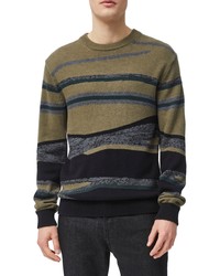 French Connection Camo Cotton Blend Sweater