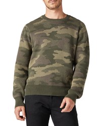 Lucky Brand Camouflage Cotton Crewneck Sweater