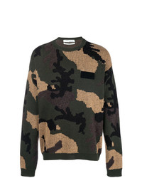 Off-White Camouflage Intarsia Sweater