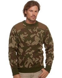 L.L. Bean Commando Sweater Camouflage Crewneck