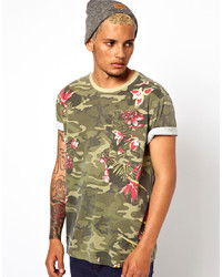 55dsl T Shirt All Over Floral Camo