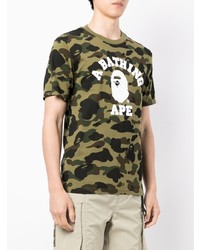 A Bathing Ape Ape Head Camouflage Print T Shirt
