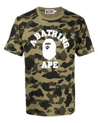 A Bathing Ape Ape Head Camouflage Print T Shirt