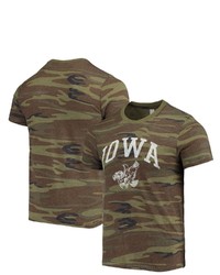 Alternative Apparel Camo Iowa Hawkeyes Arch Logo Tri Blend T Shirt At Nordstrom