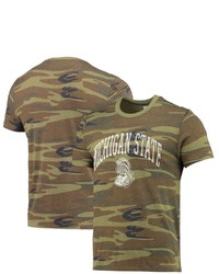 Alternative Apparel Camo Michigan State Spartans Arch Logo Tri Blend T Shirt At Nordstrom