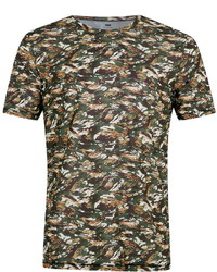 Topman Camo Print T Shirt