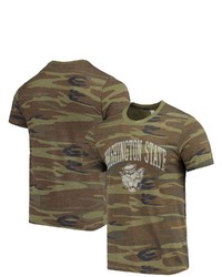 Alternative Apparel Camo Washington State Cougars Arch Logo Tri Blend T Shirt At Nordstrom