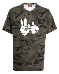 Mostly Heard Rarely Seen Camouflage Graphic Print T Shirt
