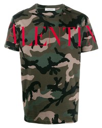 Valentino Camouflage Logo T Shirt