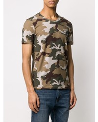 Balmain Camouflage Pattern T Shirt