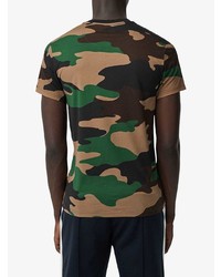 Burberry Camouflage Print Cotton T Shirt