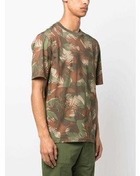 Moschino Camouflage Print Cotton T Shirt