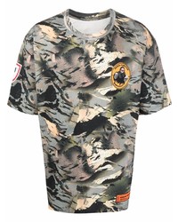 Heron Preston Camouflage Print Cotton T Shirt