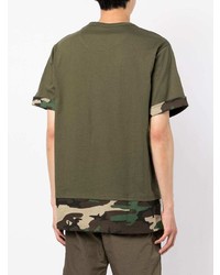 Izzue Camouflage Print Detail Short Sleeved T Shirt