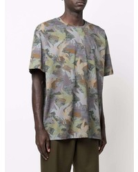 Etro Camouflage Print Short Sleeve T Shirt