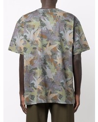Etro Camouflage Print Short Sleeve T Shirt
