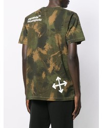 Off-White Camouflage Print T Shirt