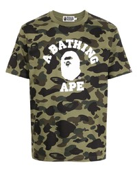 A Bathing Ape Camouflage Print T Shirt