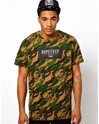 Dope Chef T Shirt With Camo