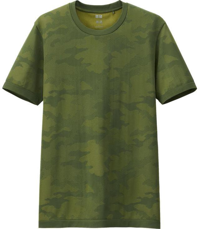 Uniqlo Dry Ex Mapping Crewneck Short Sleeve T Shirt, $19, Uniqlo