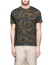 Nobrand Floral Camouflage Print T Shirt