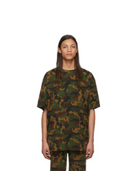 Off-White Green Camo All Over T Shirt
