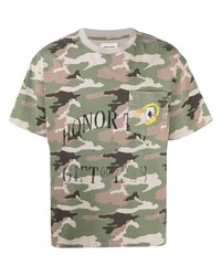 HONOR THE GIFT Logo Camouflage Print T Shirt