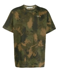 Off-White Paintbrush Camouflage T Shirt