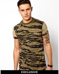 Reclaimed Vintage T Shirt In Camo Print