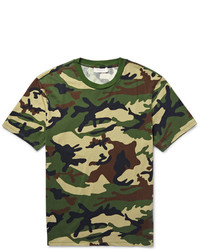 Sandro Slim Fit Camouflage Print Cotton Jersey T Shirt