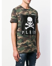Philipp Plein Statet Camouflage Print T Shirt
