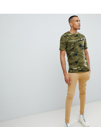 Nike Tall Camo T Shirt In Green Aj6631 209