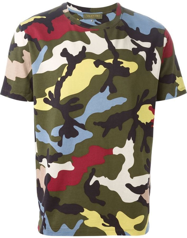 Skriv email konservativ dræbe Valentino Camouflage T Shirt, $590 | farfetch.com | Lookastic