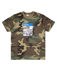Supreme Verify Camouflage Print T Shirt