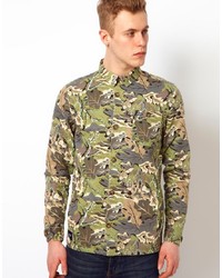 Olive Camouflage Denim Jacket