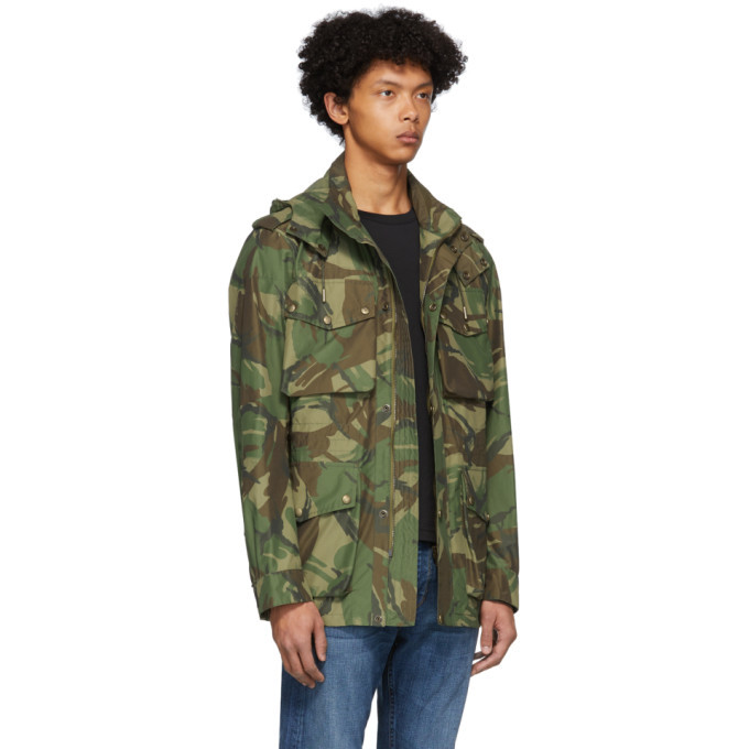 Belstaff Green Camouflage Landing Jacket, $326 | SSENSE | Lookastic