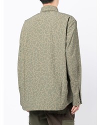 Maharishi Camouflage Print Zip Shirt