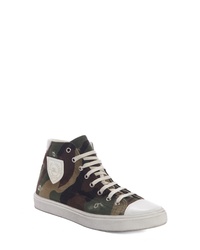 Olive Camouflage High Top Sneakers