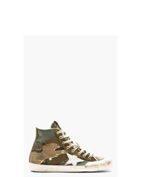 Olive Camouflage High Top Sneakers