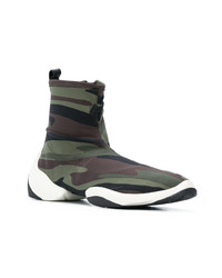 Giuseppe Zanotti Design Camouflage Sock Sneakers