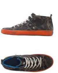 Leather Crown High Tops Trainers