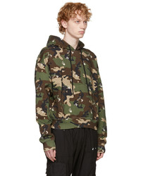 Off-White Green Brown Camou Hoodie