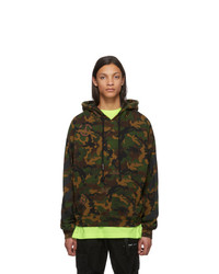 Off-White Green Camo All Over Hoodie