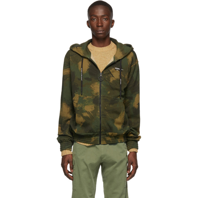 Off white 2024 camo zip hoodie