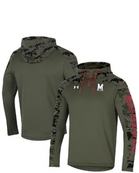 Under Armour Olive Maryland Terrapins Freedom Quarter Zip Pullover Hoodie At Nordstrom